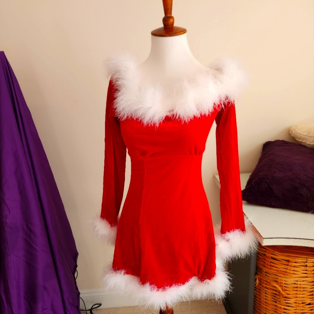 Sexy Mrs Santa Red Velvet dress